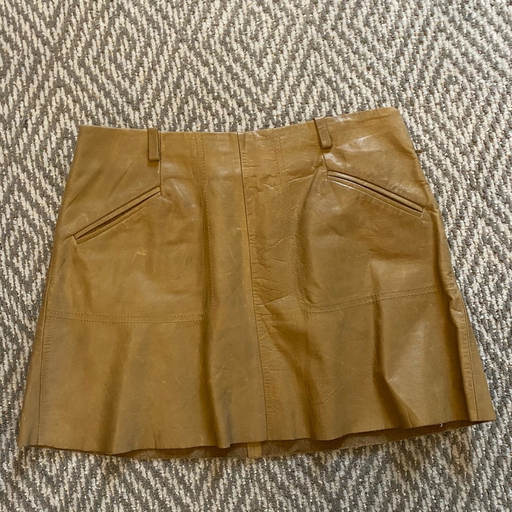 Joie Leather Mini Skirt